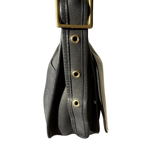 Vintage Coach 9951 Patricia Legacy Flap Navy Leather Crossbody Saddle Bag - Picture 6 of 16